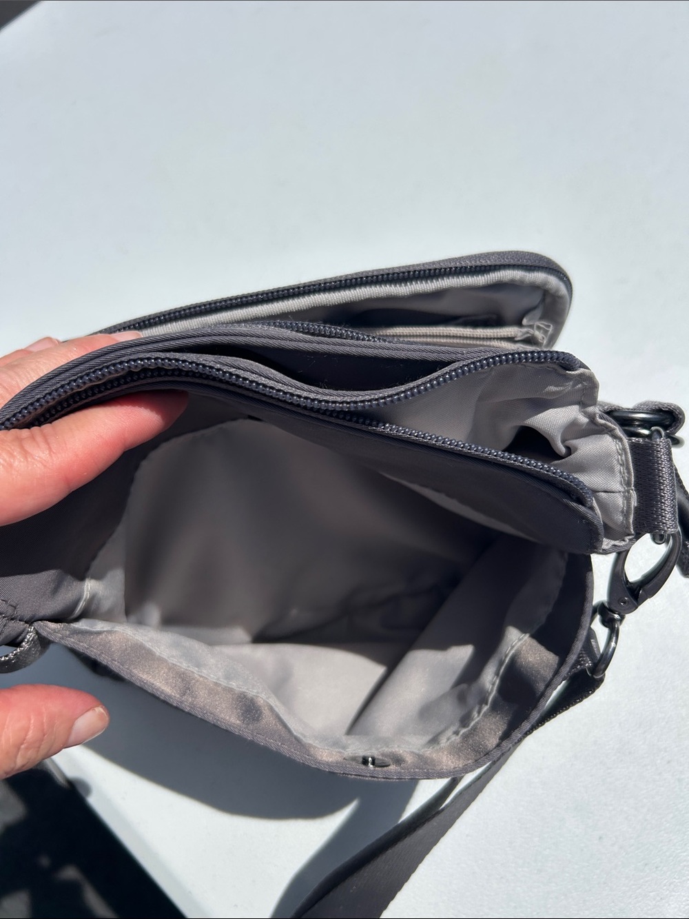 Baggallini Gray Marais RFID Crossbody Bag - Picture 13 of 14